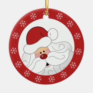 Kerstman Kerstversiering {Rode Sneeuwvlok} TBA Keramisch Ornament
