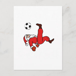 Kerstman Kerstvoetballer Feestdagenkaart