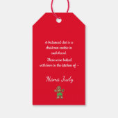 Kerstman & Kind Bakken Kerstkoekjes Gift Label Cadeaulabel (Achterkant)