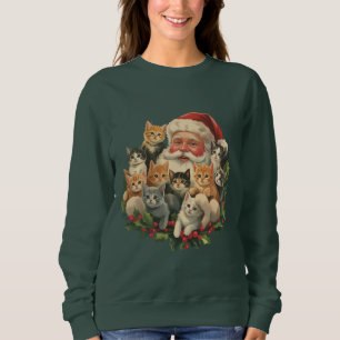 Kerstman Kitten Kerstmis Retro 90s Oude Kat Trui