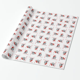 Kerstman Klauwen KAT Inpakpapier