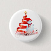 kerstman - kleine Button van 1¼ inch (Voorkant)