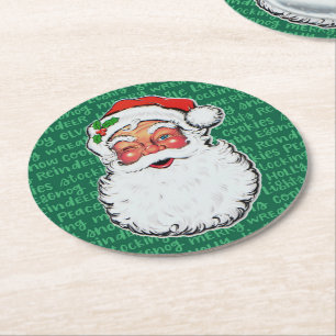 Kerstman Knikkert Schattig Vakantie Schattig Patro Ronde Kartonnen Onderzetter