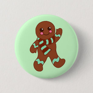 Kerstman Knop Ronde Button 5,7 Cm