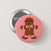 Kerstman Knop Ronde Button 5,7 Cm (Voorkant /achterkant)