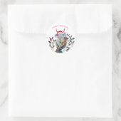 Kerstman Koala met Santa Hat Ronde Sticker (Tas)
