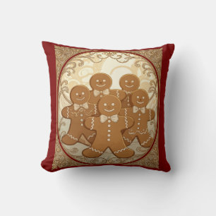 Kerstman Koekjes Kerstmis Art Nouveau Kussen