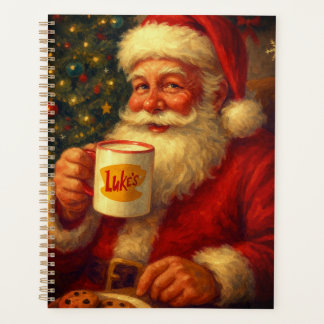 Kerstman Koffiemok Spiraal Planner Oude Stijl