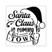 Kerstman Komt Naar De Stad Kerst Stempel (Afrduk)