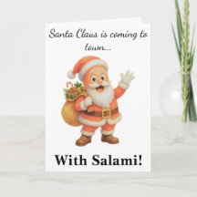 Kerstman komt naar de stad.. Met Salami!