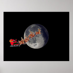 Kerstman komt naar de stad Poster