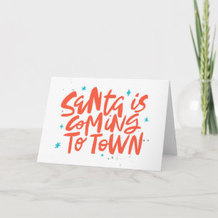 Kerstman komt naar de stad Vakantiedesign Kaart