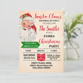 Kerstman komt naar kerstfeest kaart (Staand voorkant)