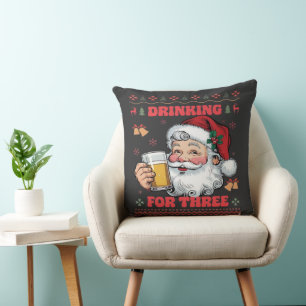 Kerstman Koppel Kerst Drinken Kussen