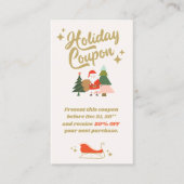 Kerstman Korting Coupon Promotionele (Voorkant)