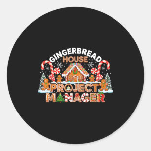 Kerstman Kostuum, Kersthuis Project Ronde Sticker