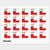 Kerstman Kous Stickers (Vel)