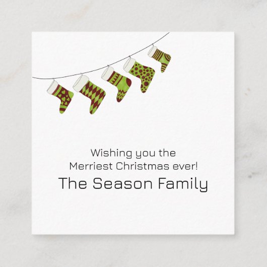 Kerstman Kousen Budget Informatiekaartje (Achterkant)