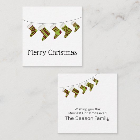 Kerstman Kousen Budget Informatiekaartje (Voorkant / Achterkant)