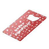 Kerstman Kredietkaart Flessenopener (Voorkant Gekanteld)