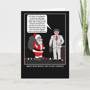 Kerstman krijgt geserveerd (geen koekjes) Kerst Ca Feestdagen Kaart