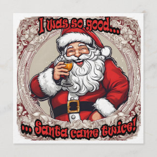 Kerstman kwam twee keer! kaart