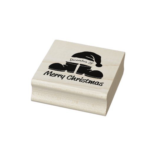 Kerstman Laarzen en Hoed Rubberstempel (Stempel)
