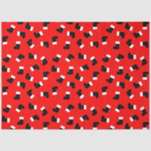 Kerstman Laarzen Kerstvakantie Patroon Rood