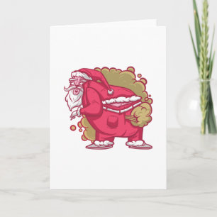 Kerstman laat scheten kaart