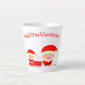 Kerstman Latte Mok (Voorkant)