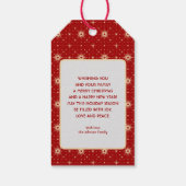  Kerstman leest een boek Cadeaulabel (Achterkant)