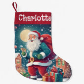 Kerstman levert Cadeaus | Kinder naam Kleine Kerstsok (Voorkant)