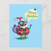 Kerstman Lieveheersbeestje Kerstmis Briefkaart (Voorkant)