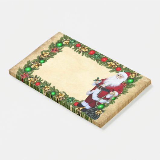 Kerstman, Lijst met kerstmis Post-it® Notes (Schuin)