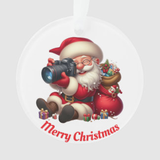 Kerstman maakt unieke foto's ornament