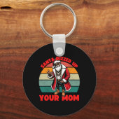 Kerstman maakte je moeder leuk ongepaste kerst sleutelhanger (Voorkant)