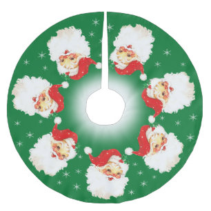 Kerstman Mandala & Sneeuwvlokken op Groen Kerstboom Rok