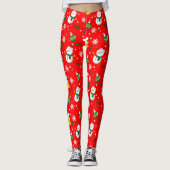 Kerstman, Mannen, vrouwen en Kinderen, het kerstde Leggings (Voorkant)