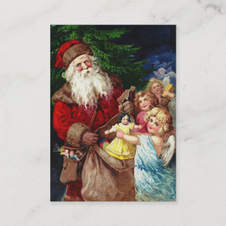  Kerstman met Angels Visitekaartje