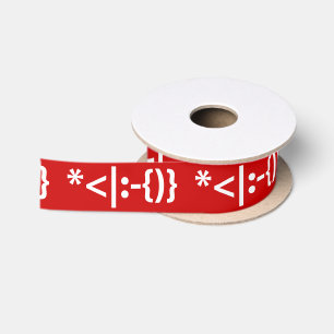 Kerstman met baard kerst emoticon lint