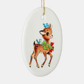 Kerstman met Baby met vogels op kop Keramisch Ornament (Rechts)