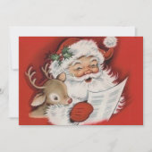 Kerstman met Baby Rudolf Aangepaste Kerstmis Feestdagenkaart (Voorkant)