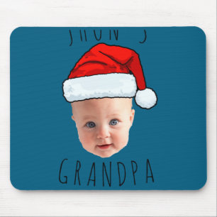 Kerstman met babygezicht hoed Kerst foto _1  Muismat