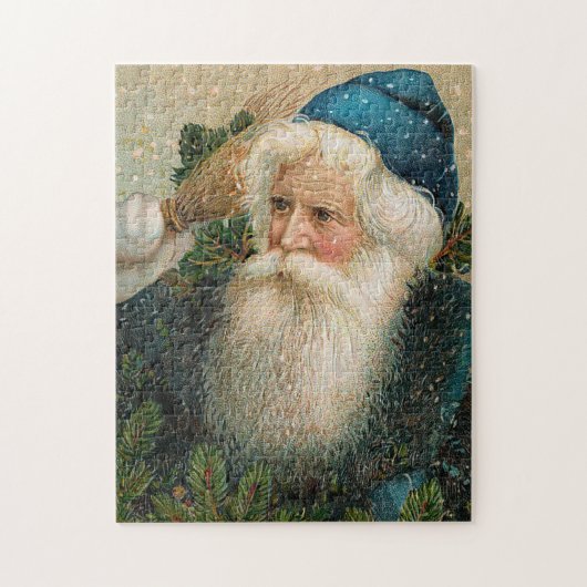  Kerstman met blauw Pet Legpuzzel (Verticaal)