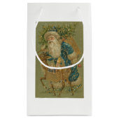 kerstman met boom klein cadeauzakje (Achterkant)