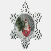 Kerstman met boom tin sneeuwvlok ornament (Rechts)
