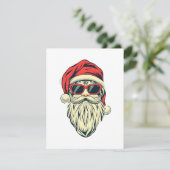 Kerstman met bril informatiekaartje (Staand voorkant)