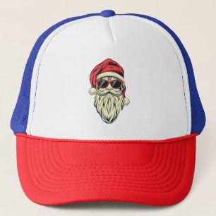 kerstman met bril trucker pet