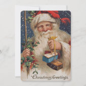  Kerstman met Cadeaus Feestdagenkaart (Voorkant)