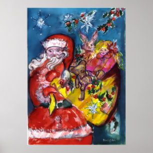 KERSTMAN MET CADEAUS POSTER